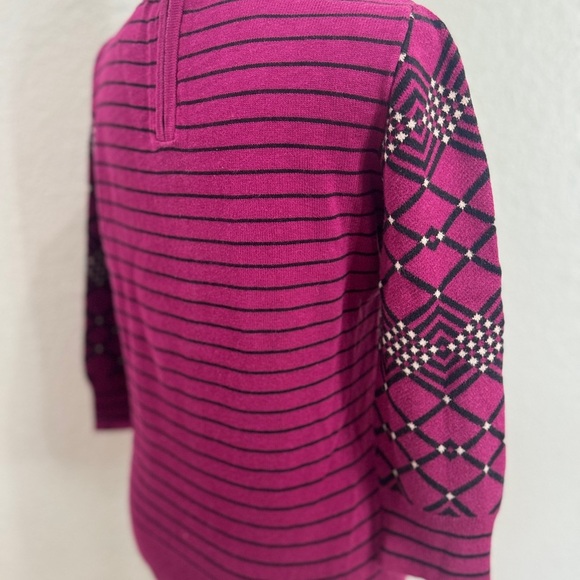 NWOT ANNE KLEIN Women's Argyle Pattern Sweater - Pink - Picture 8 of 12
